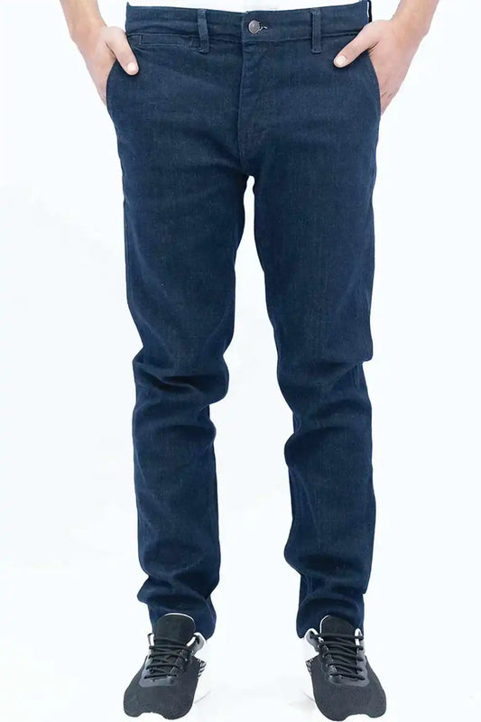 Dark blue chino denim jeans