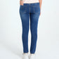 Dark blue denim jeans back view