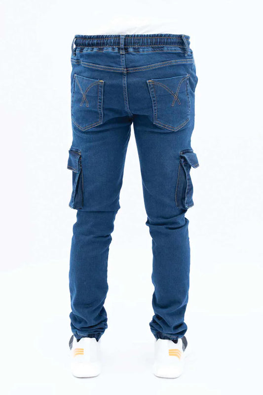 Dark blue slim jogger jeans