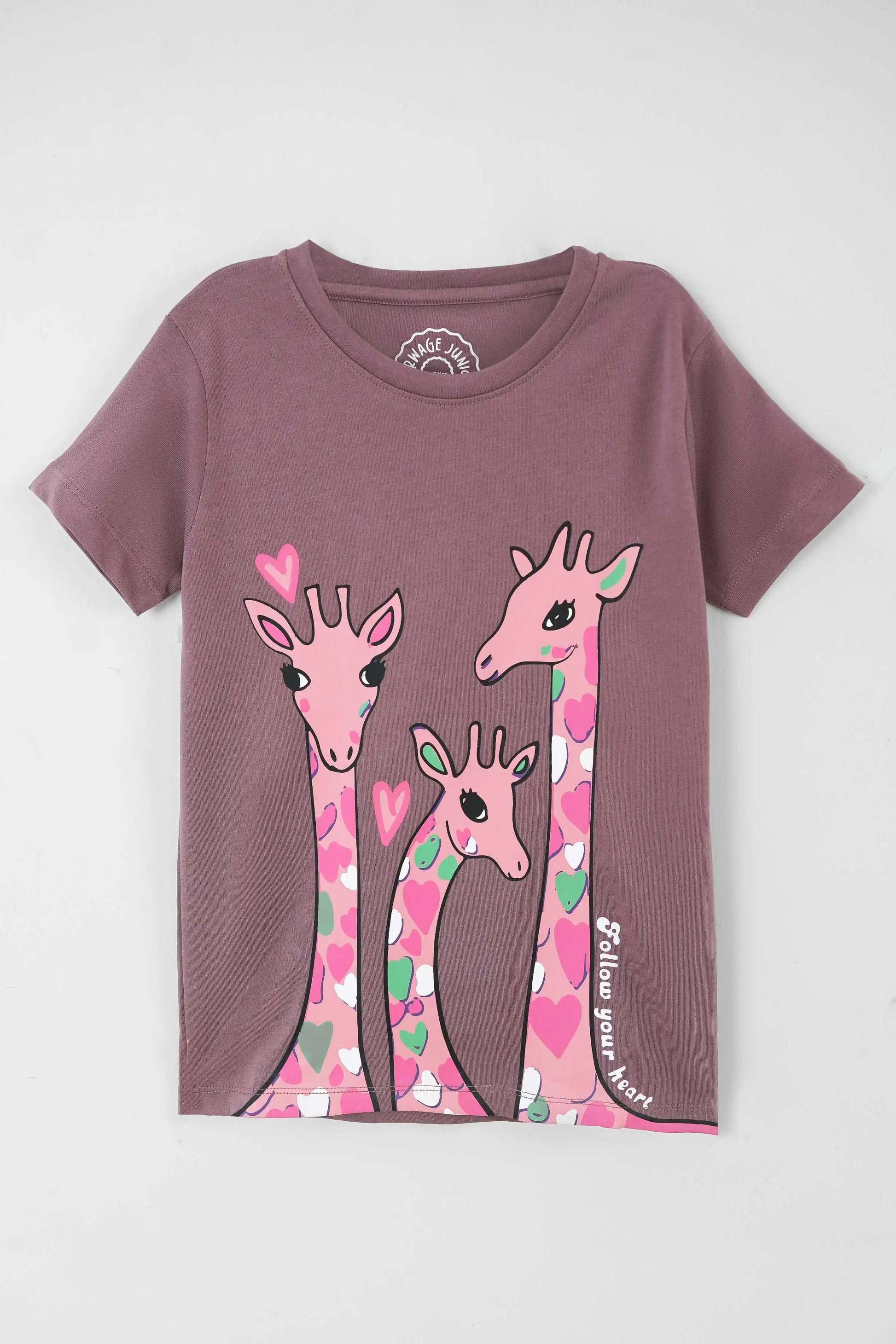 Deep Taupe Little Girls' Graphic Tee