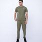 Men’s deep lichen green solid co-ord set