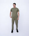 Men’s deep lichen green solid co-ord set
