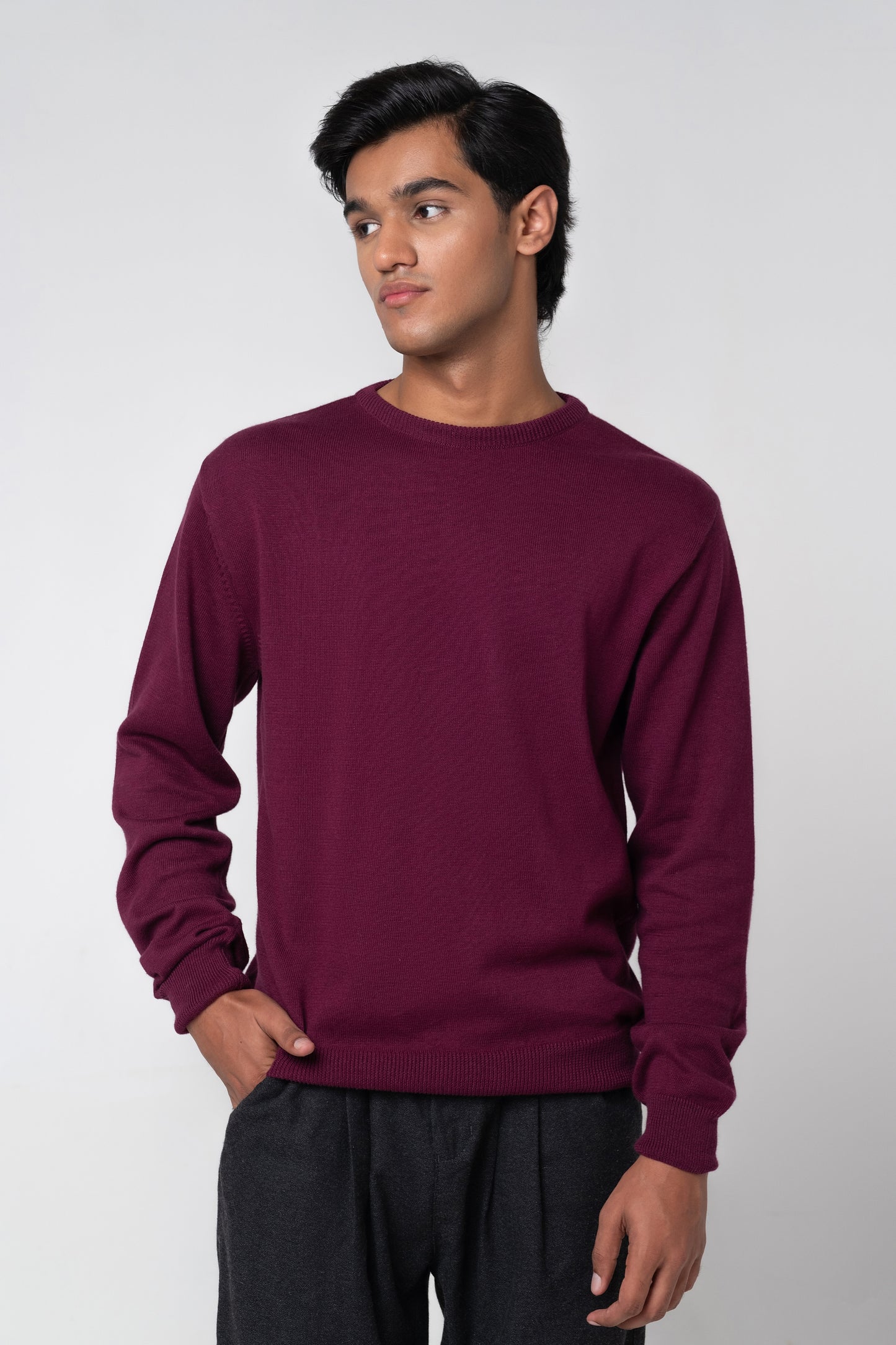 Men’s Crew Neck Sweater - Maroon