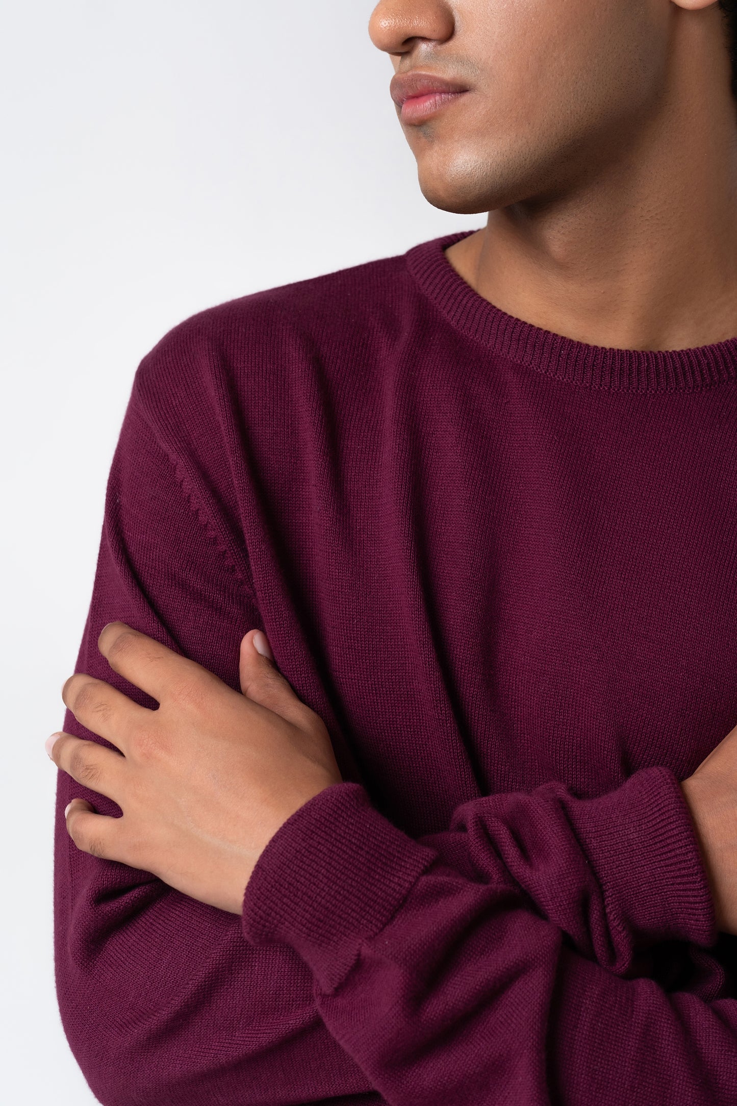 Men’s Crew Neck Sweater - Maroon