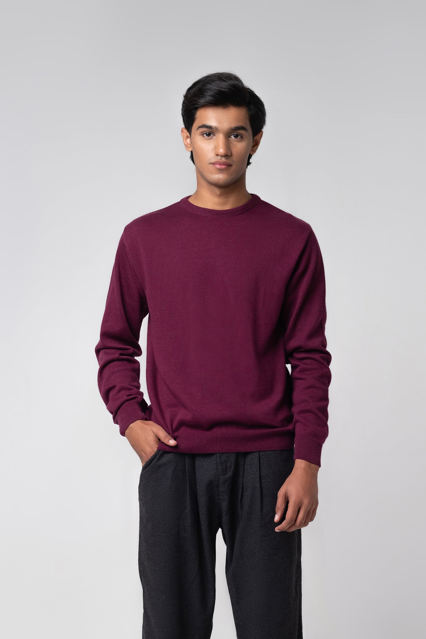 Men’s Crew Neck Sweater - Maroon