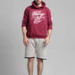 Men’s Fleece Pullover Hoodie in Rhododendron