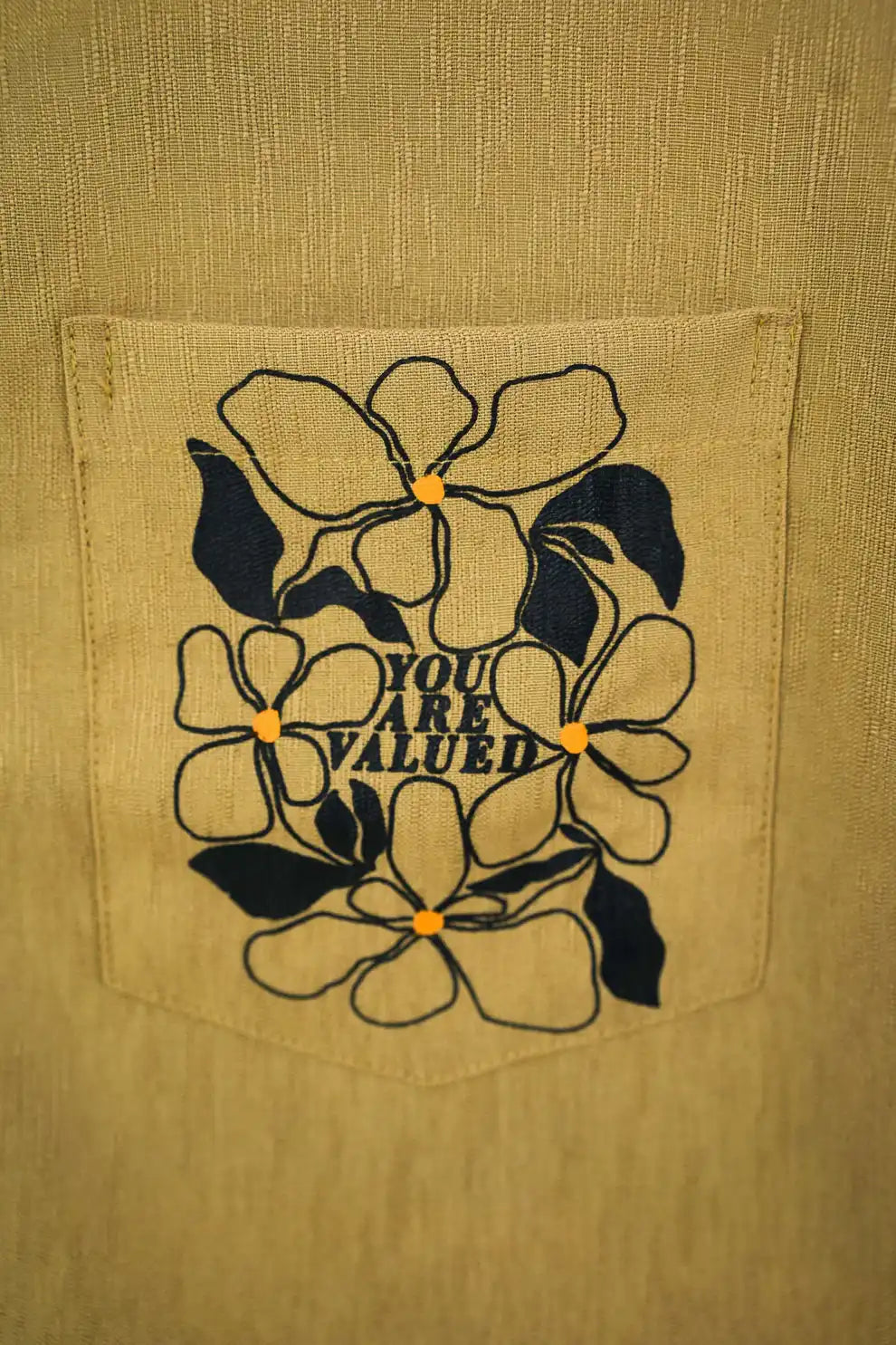 Floral design with 'YOU ARE VALUED' text