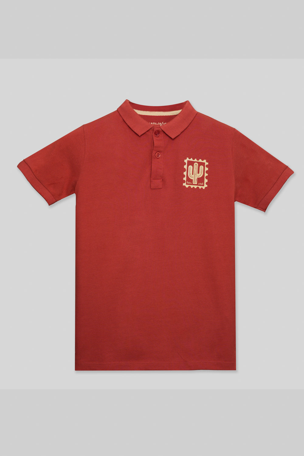 Junior Kid Polo T-Shirt- Burnt Ochre