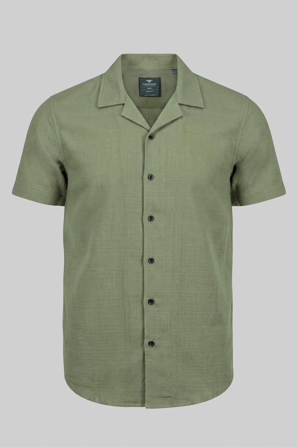 Men Resort Collar Shirt- Olive
