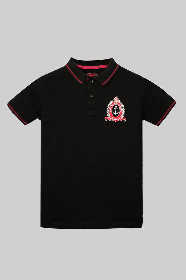 Junior Kids Boys Tee- Jet Black