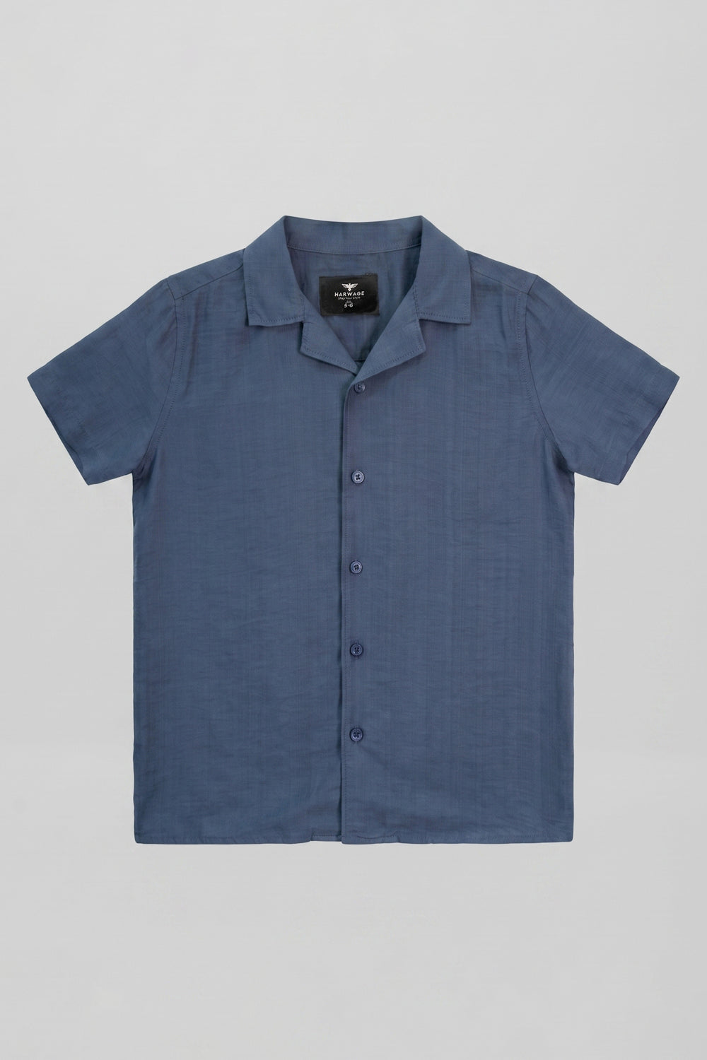 Little Kids Resort Collar T-Shirt – Blue