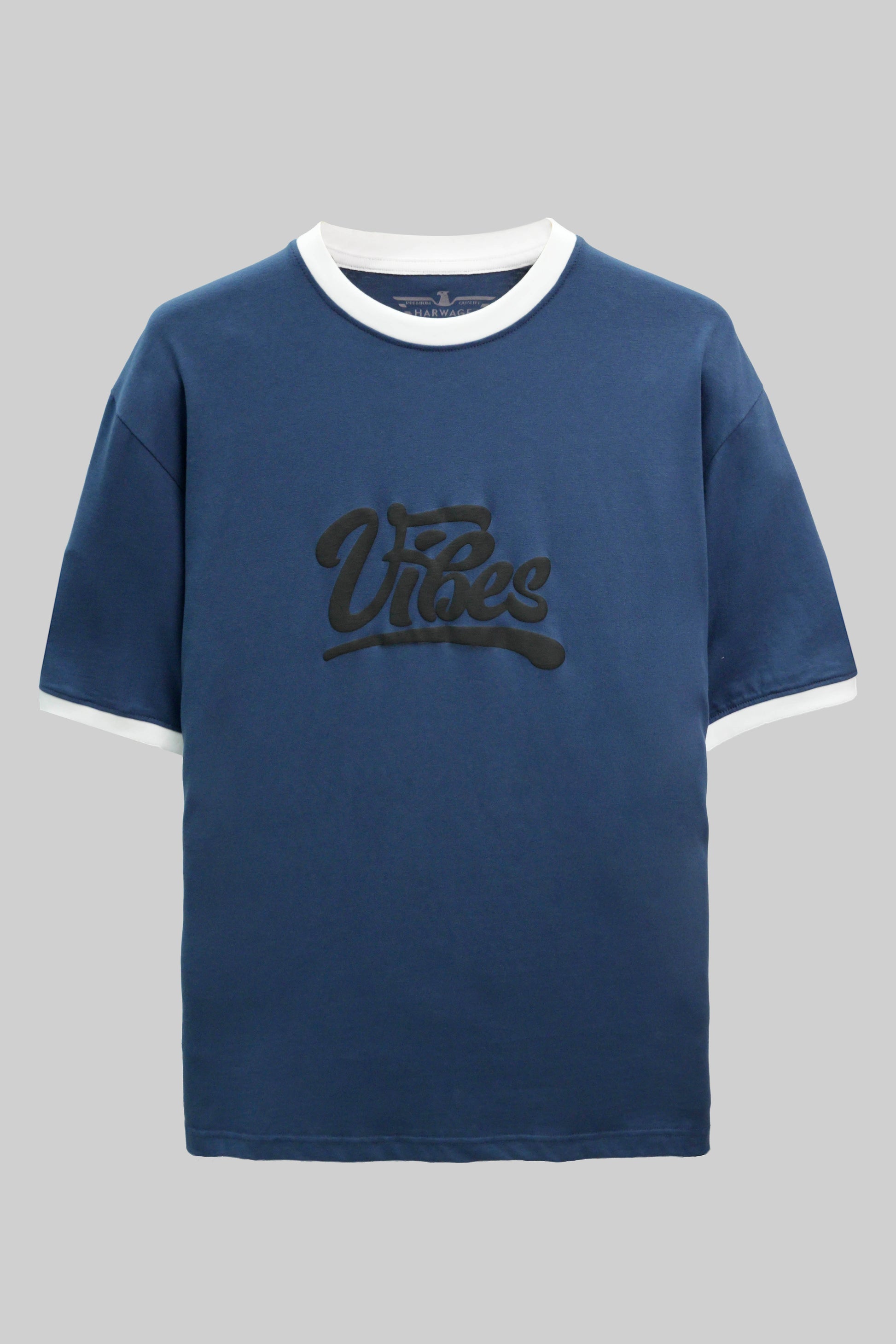 Round Neck Half Sleeves T-Shirt-Insignia Blue