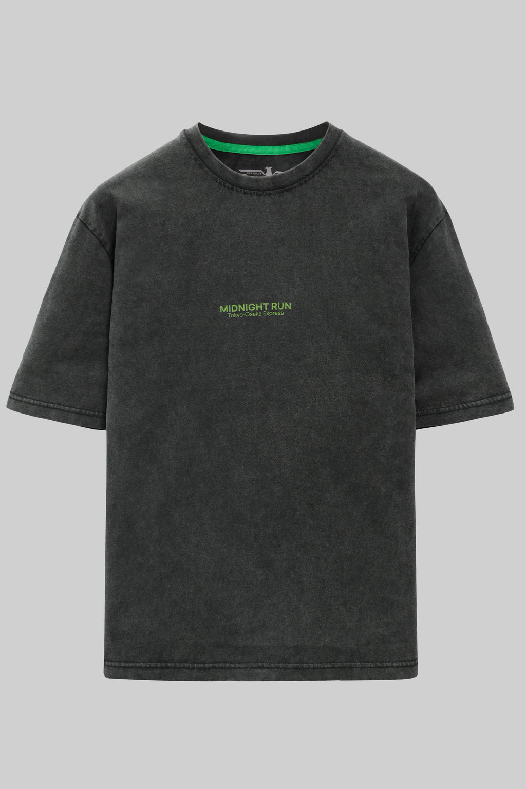 Round Neck Half Sleeves T-Shirt- Acid Wash