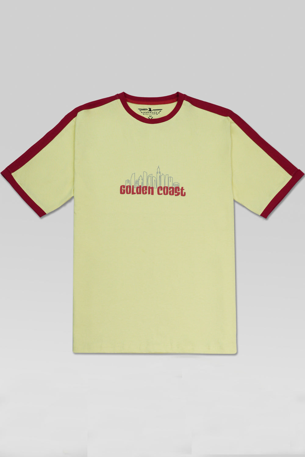 Round Neck Half Sleeves T-Shirt- Pastel Yellow
