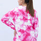 Fuchsia pink sweatshirt back view