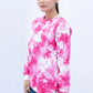 Fuchsia pink sweatshirt side view