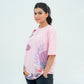 Women Graphic Oversized T-Shirt – Pink - Harwage
