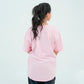 Women Graphic Oversized T-Shirt – Pink - Harwage
