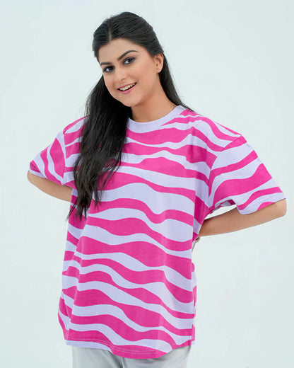 Women Graphic Oversized T-Shirt – 2 Colors - Harwage