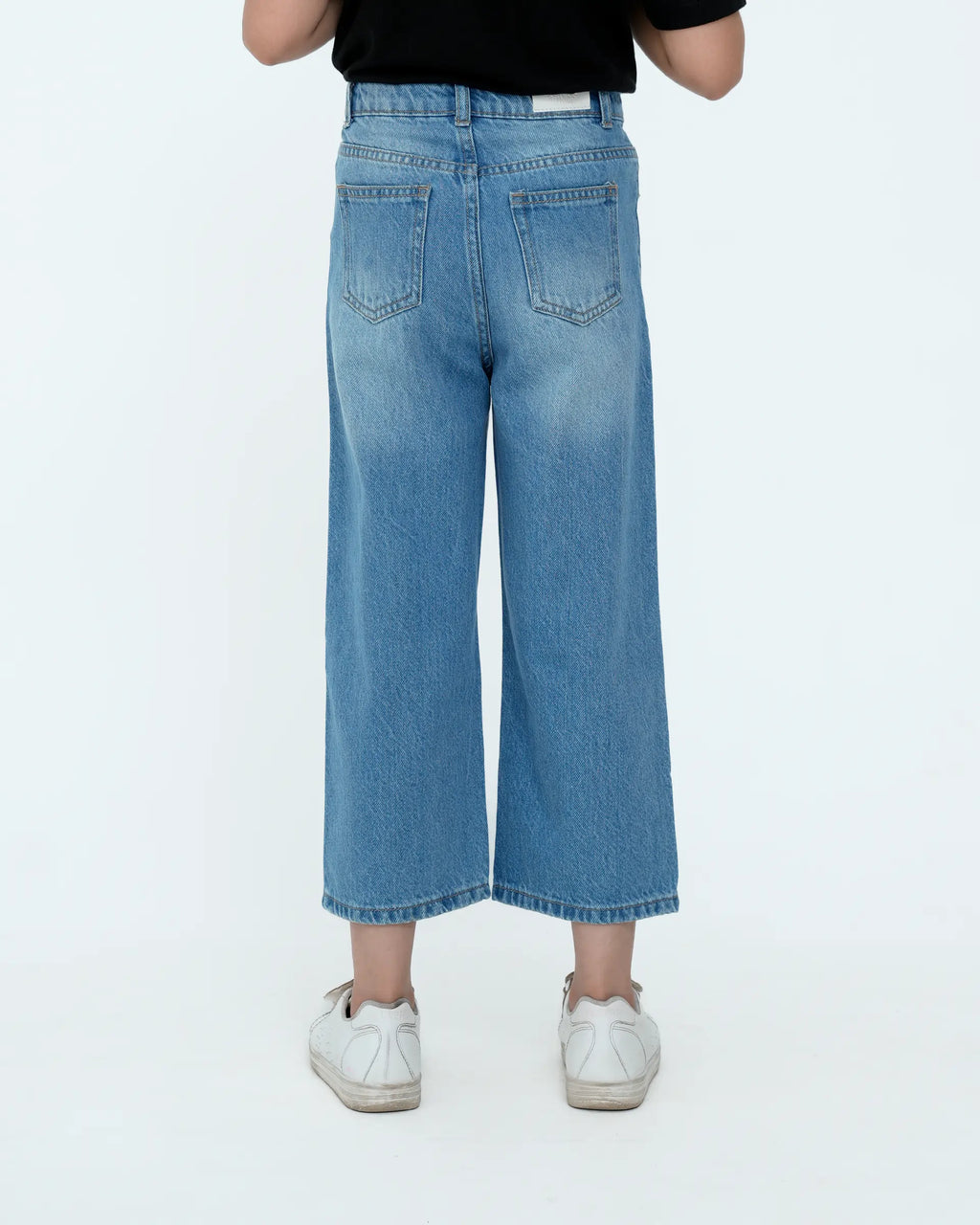 Girls Basic Straight Fit - Mid Blue