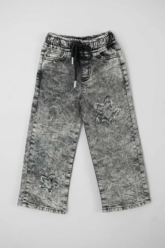 Little Girls’ Grey Straight Fit Denim Jeans