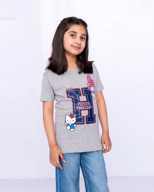 Girls’ Haider Grey Printed Graphic Shirt