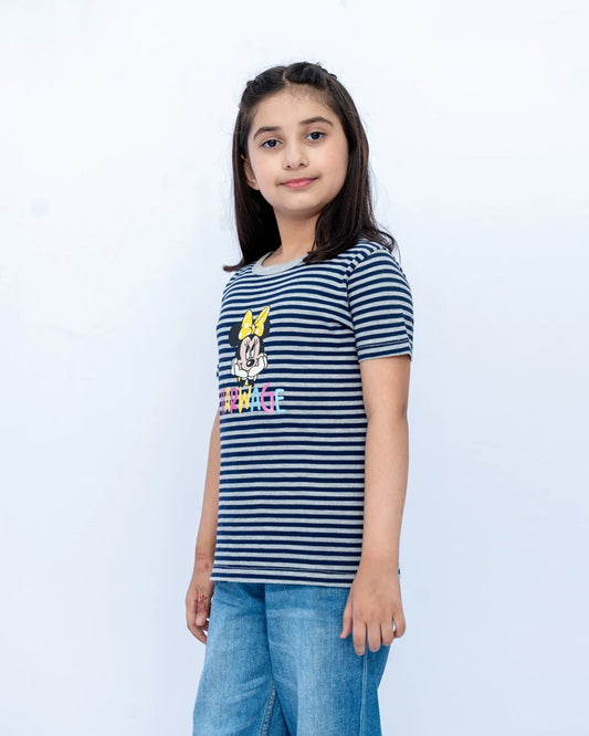 Girls’ Navy Graphic Tee