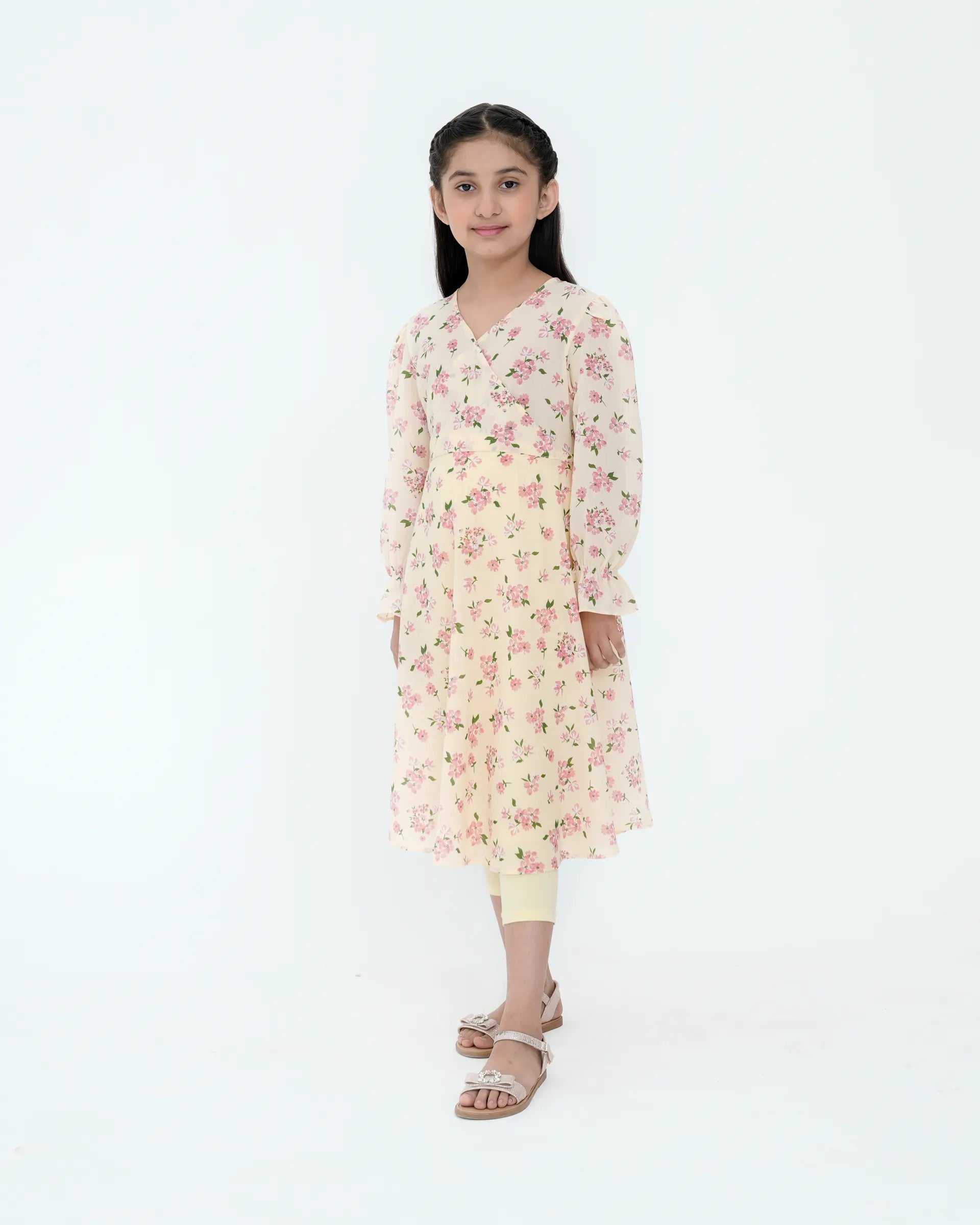 Girls’ Peach Maxi Dress