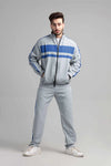Men’s Silver Grey Micro Stretch Activewear Tracksuit