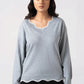 Grey cardigan front view