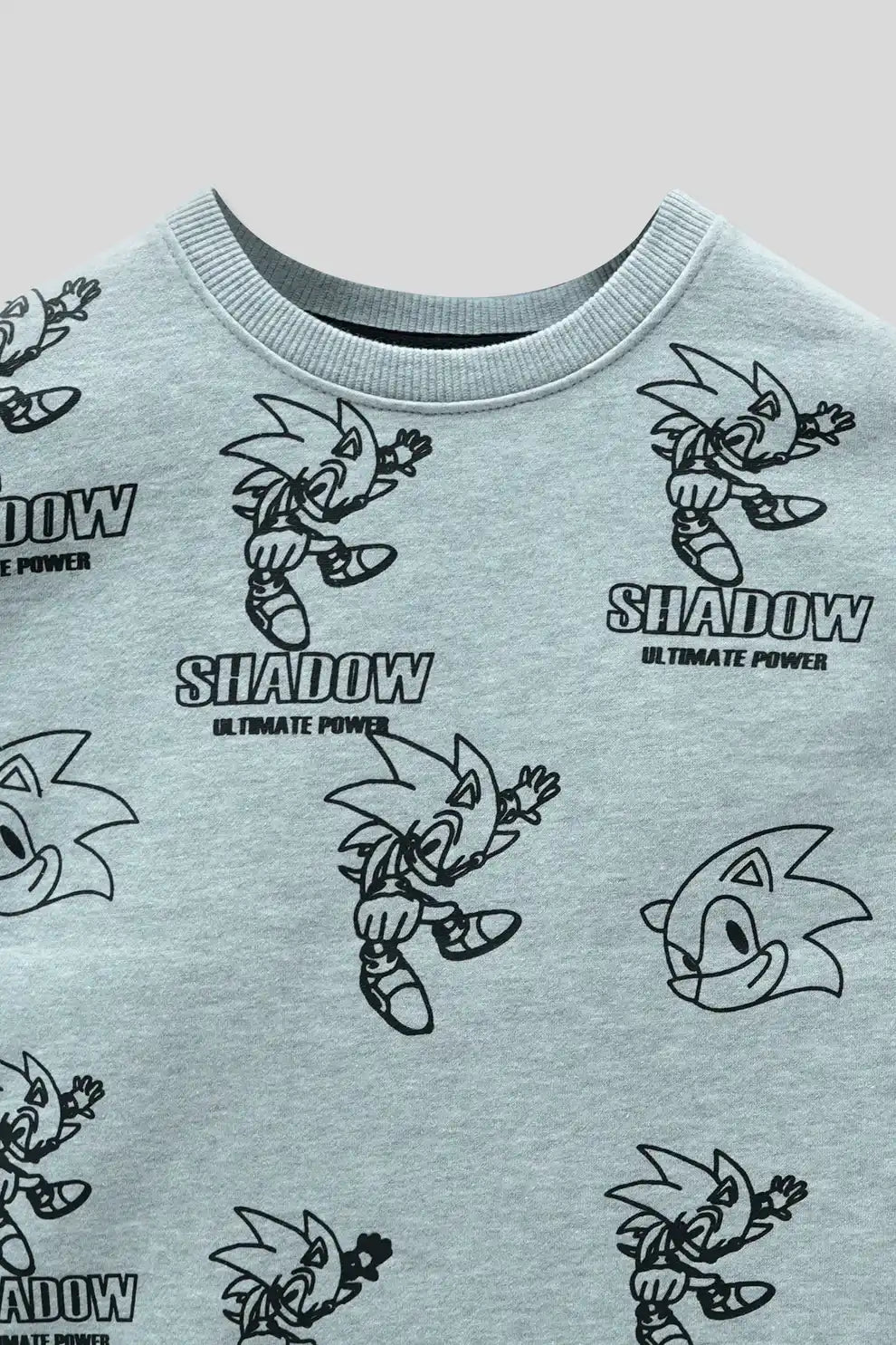Grey sweatshirt with Shadow print design