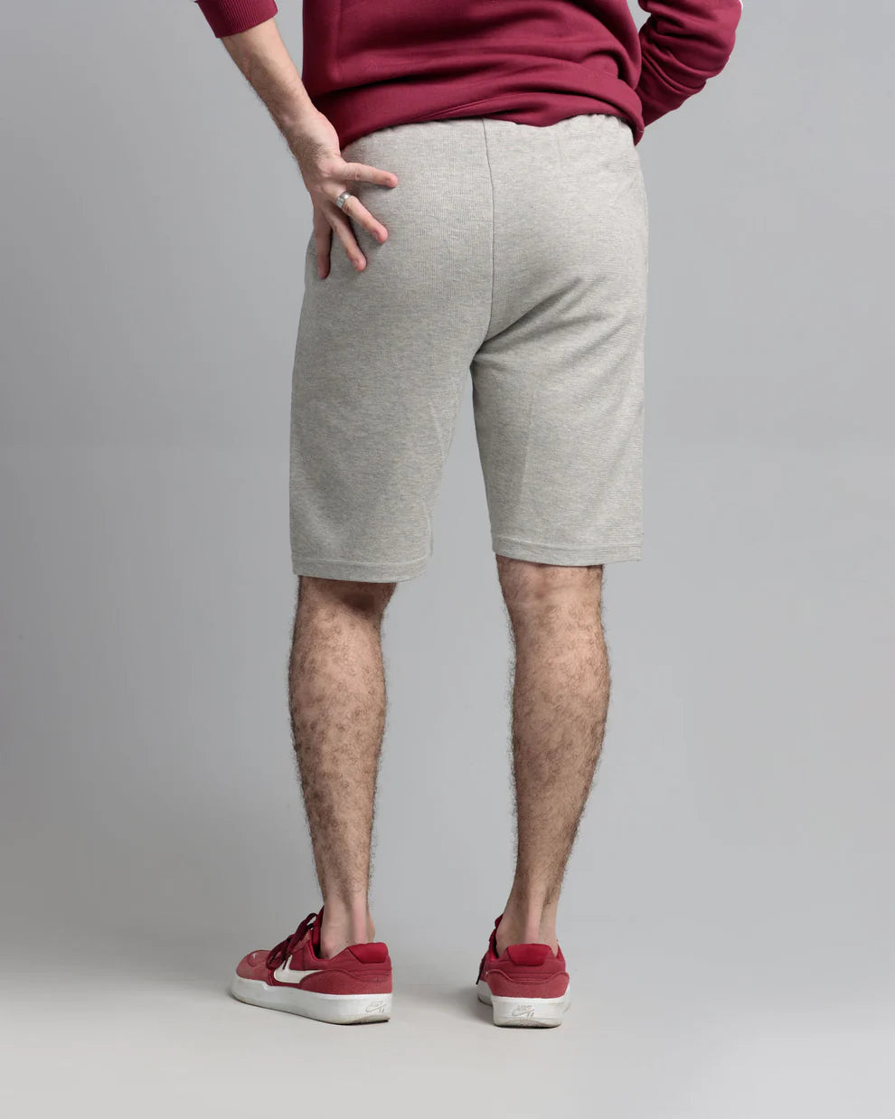 Haider grey cotton shorts