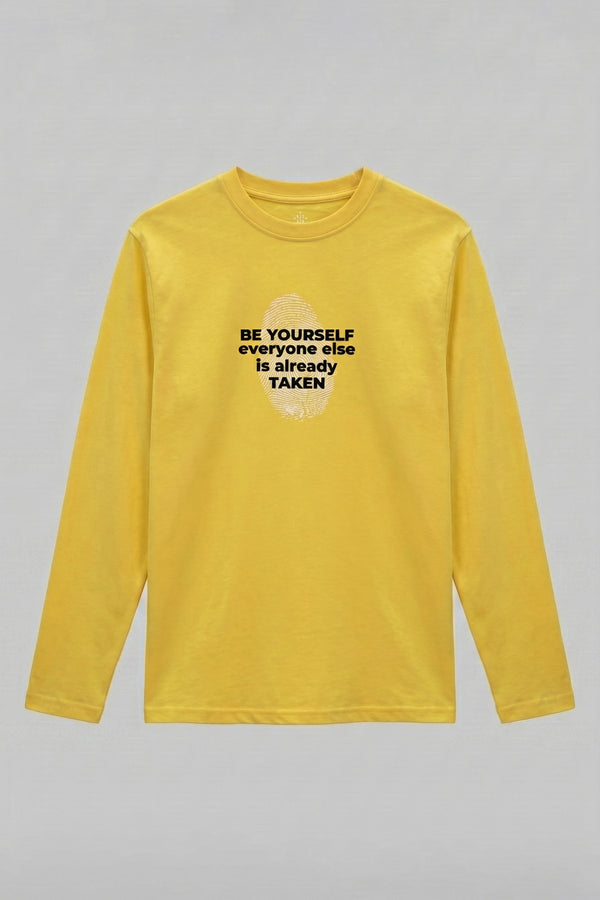 Modern Men's Full Sleeve T-shirt – Buff Yellow