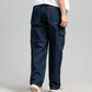 Indigo cargo denim jeans back view