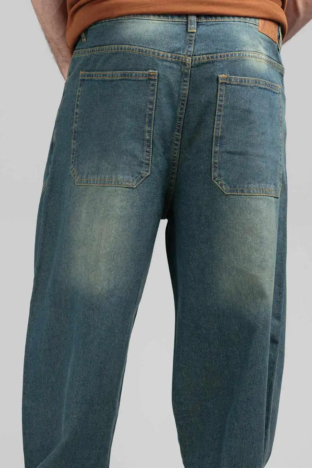 Blue jeans worn by a person