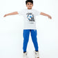 Junior Graphic T Shirt - White Melenge