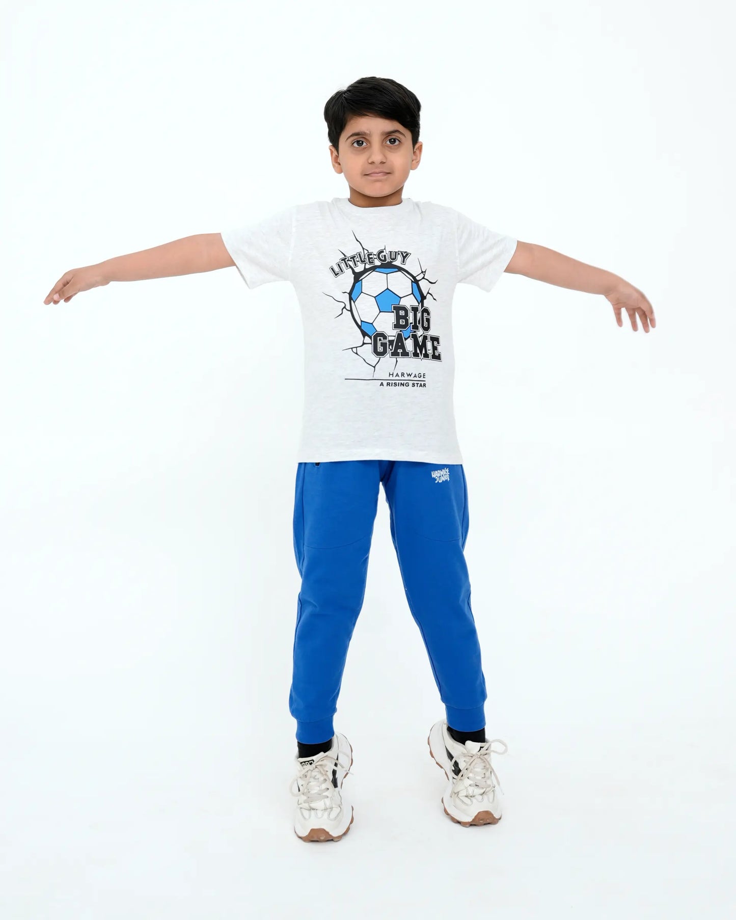 Junior Graphic T Shirt - White Melenge