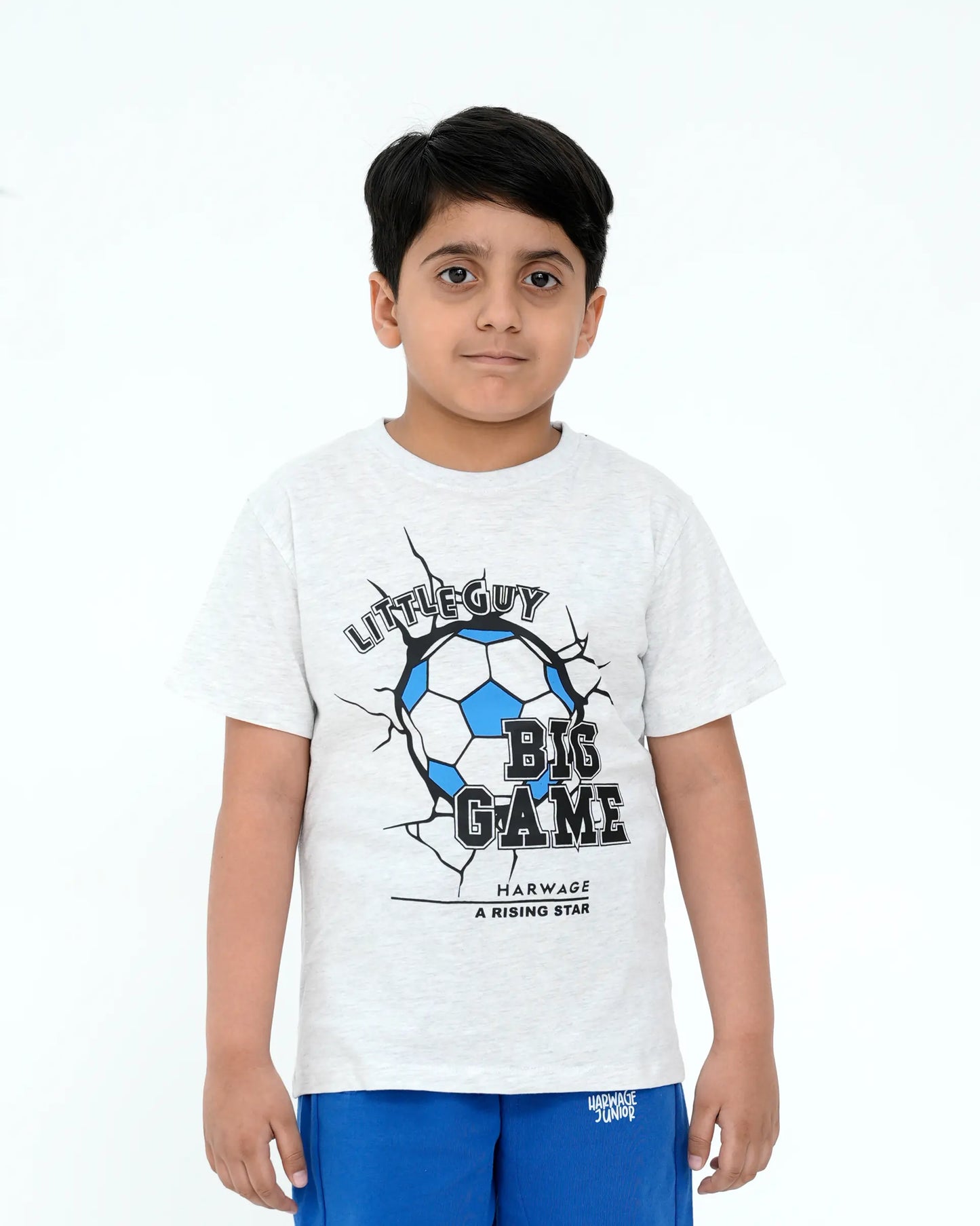 Junior Graphic T Shirt - White Melenge