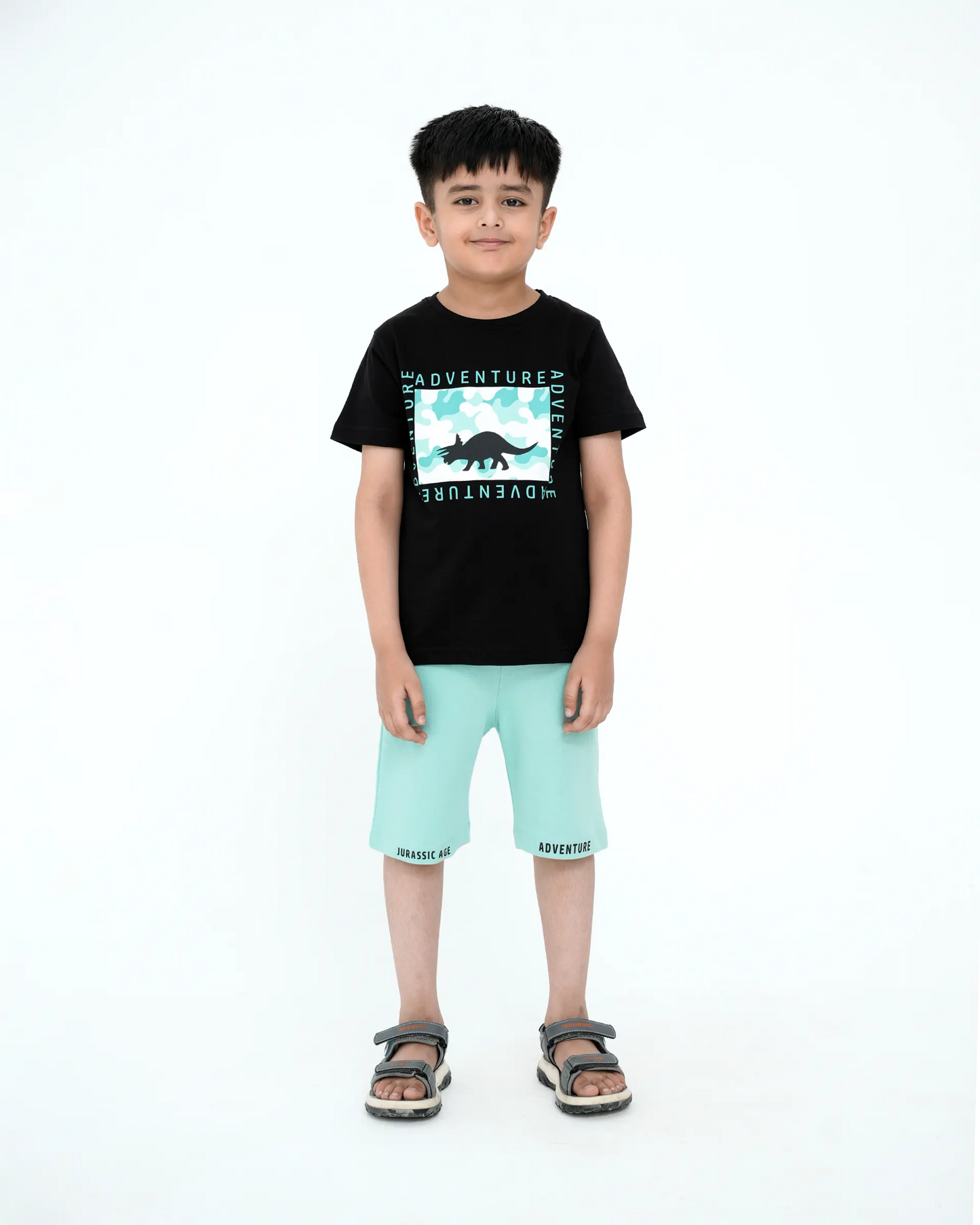 Junior Top and Bottom Set - Jet Black