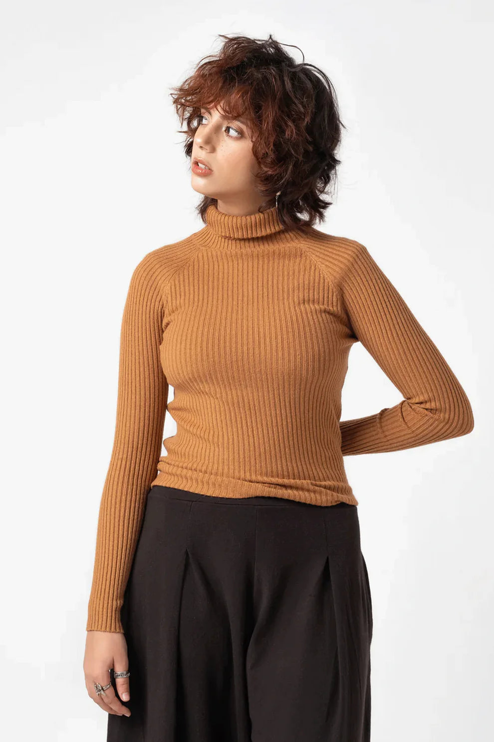 Khaki cardigan front view