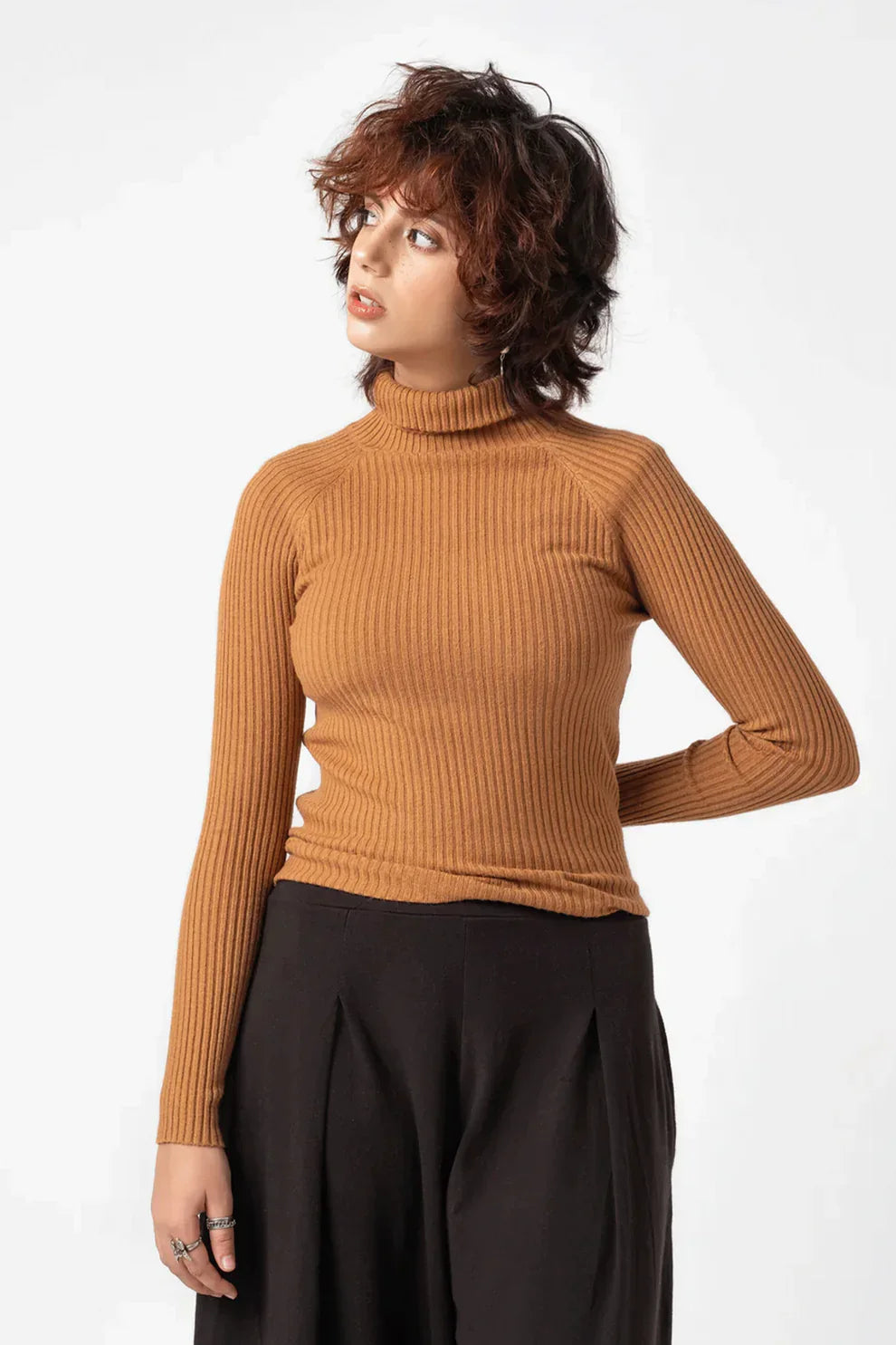 Khaki cardigan front view