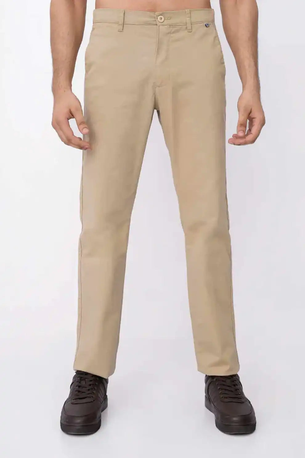 Khaki casual chino pants