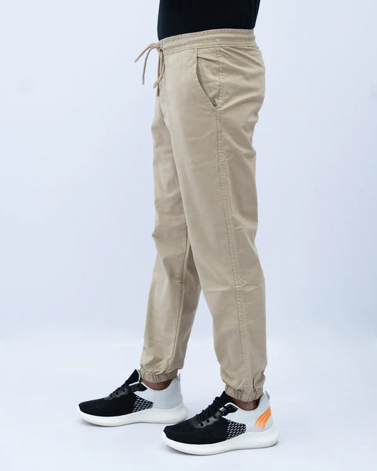 Khaki jogger trousers