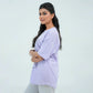Women Graphic Oversized T-Shirt – Lavender - Harwage