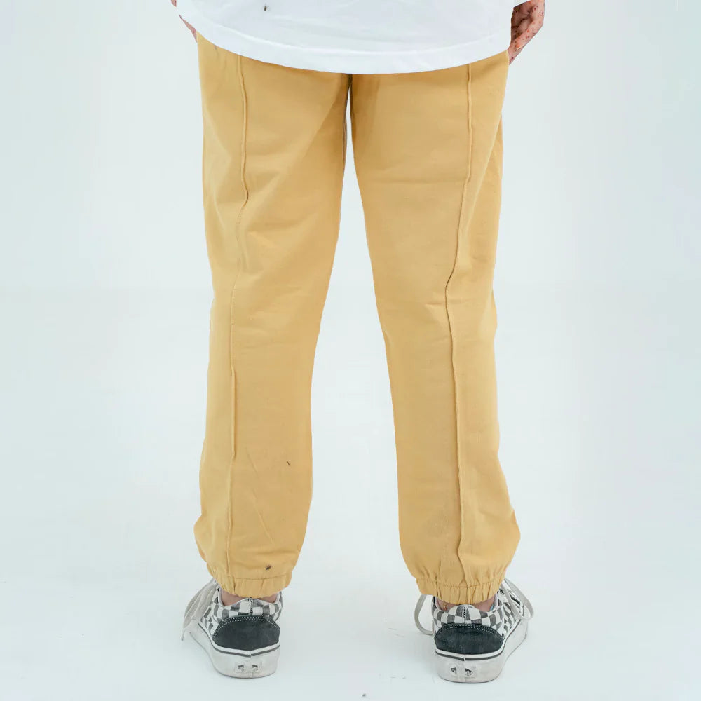 Latte jogger trousers back view