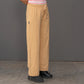 Latte wide leg trousers side view