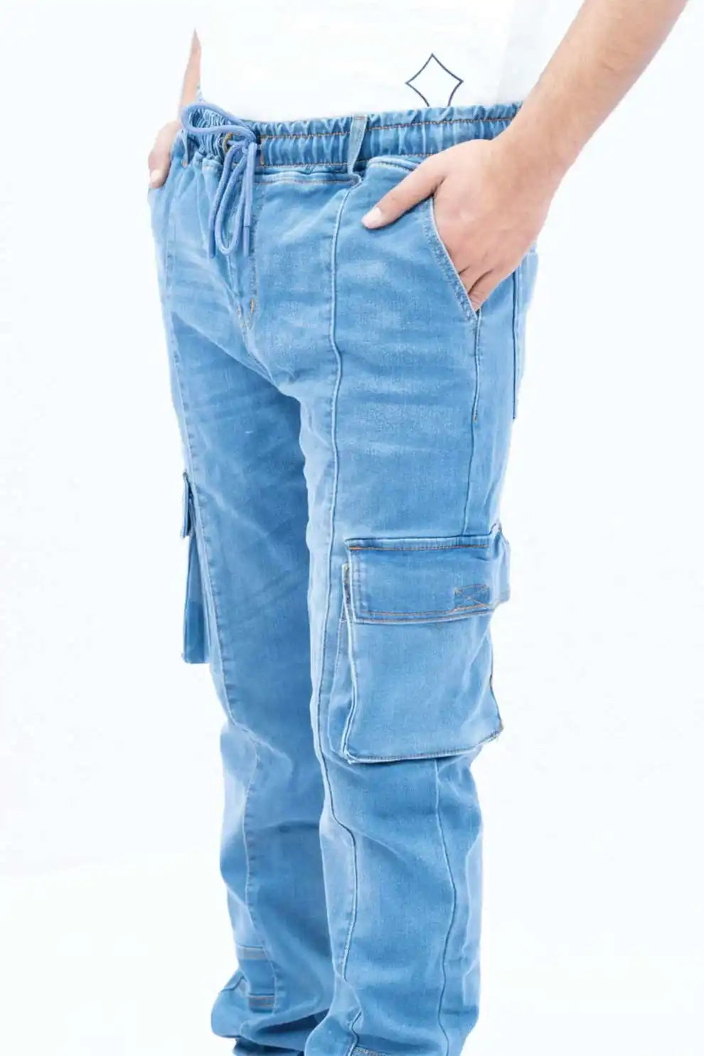 Light blue slim jogger jeans