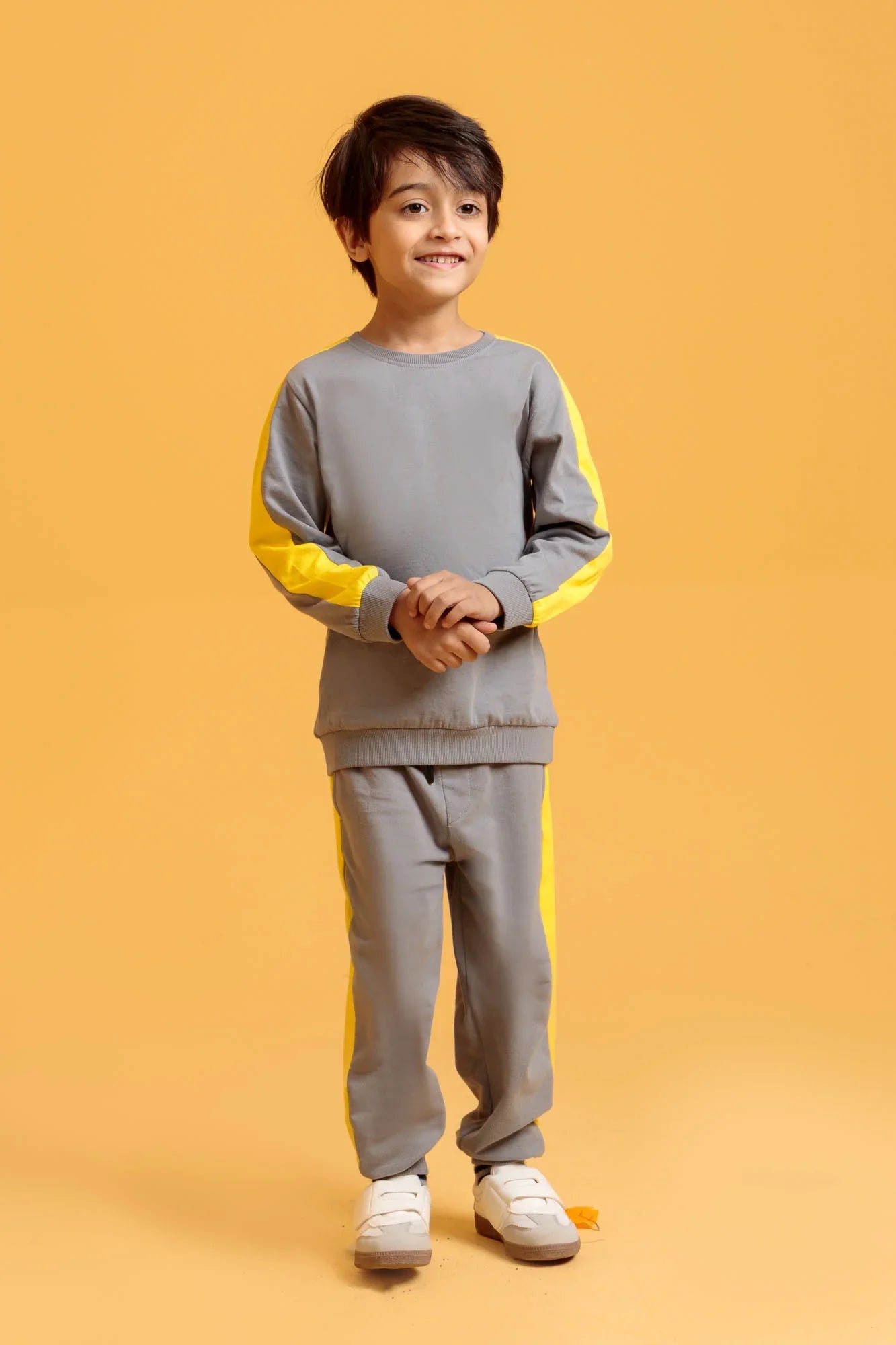 Little Boys’ Neutral Grey Two-Piece Outfit