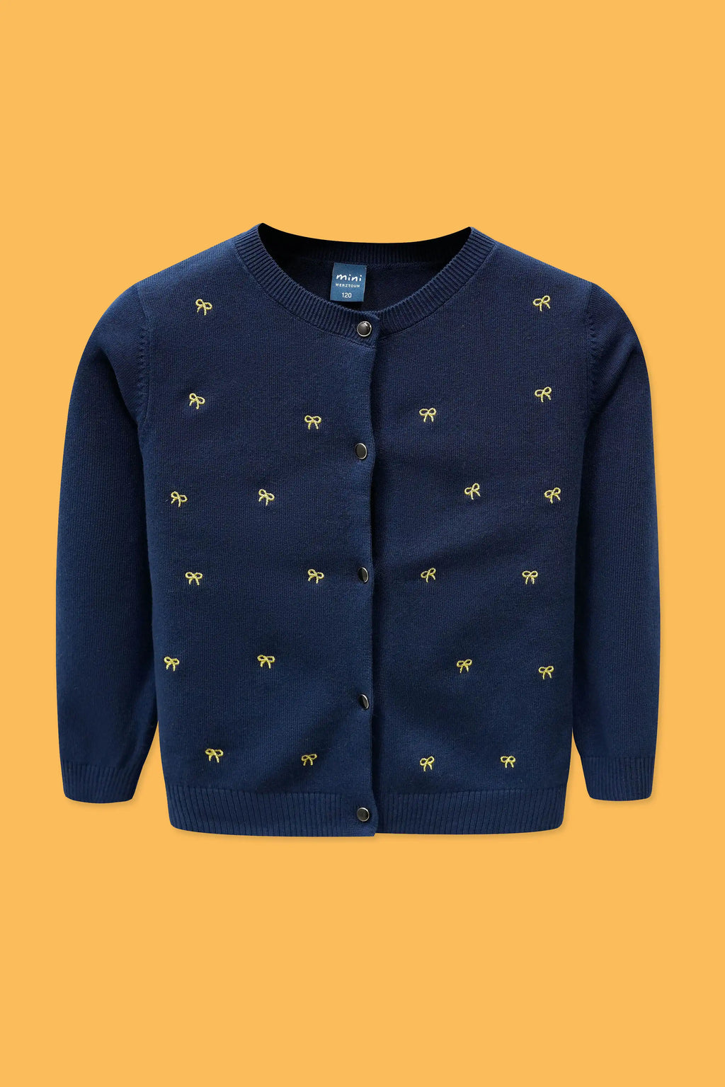 Little Girls’ Ink Blue Cotton Cardigan