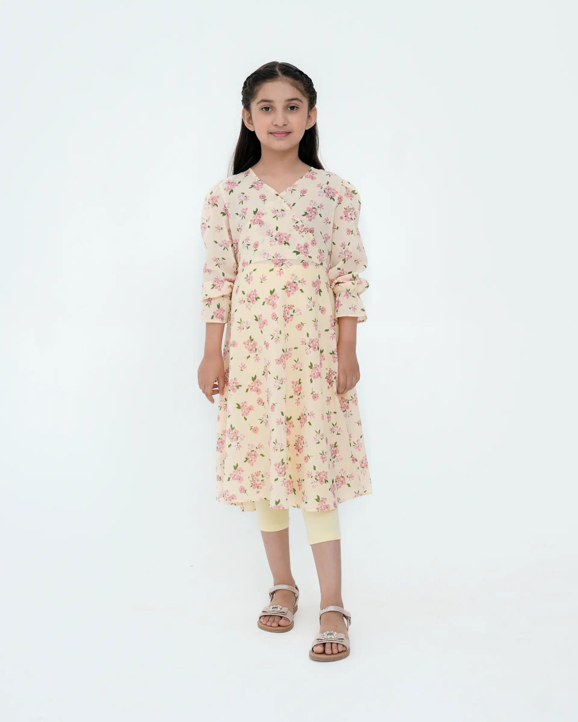 Little Girls’ Peach Maxi Dress